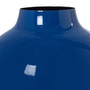 VASE MÉTAL ÉMAIL BLEU _°21X21CM LL75882 5