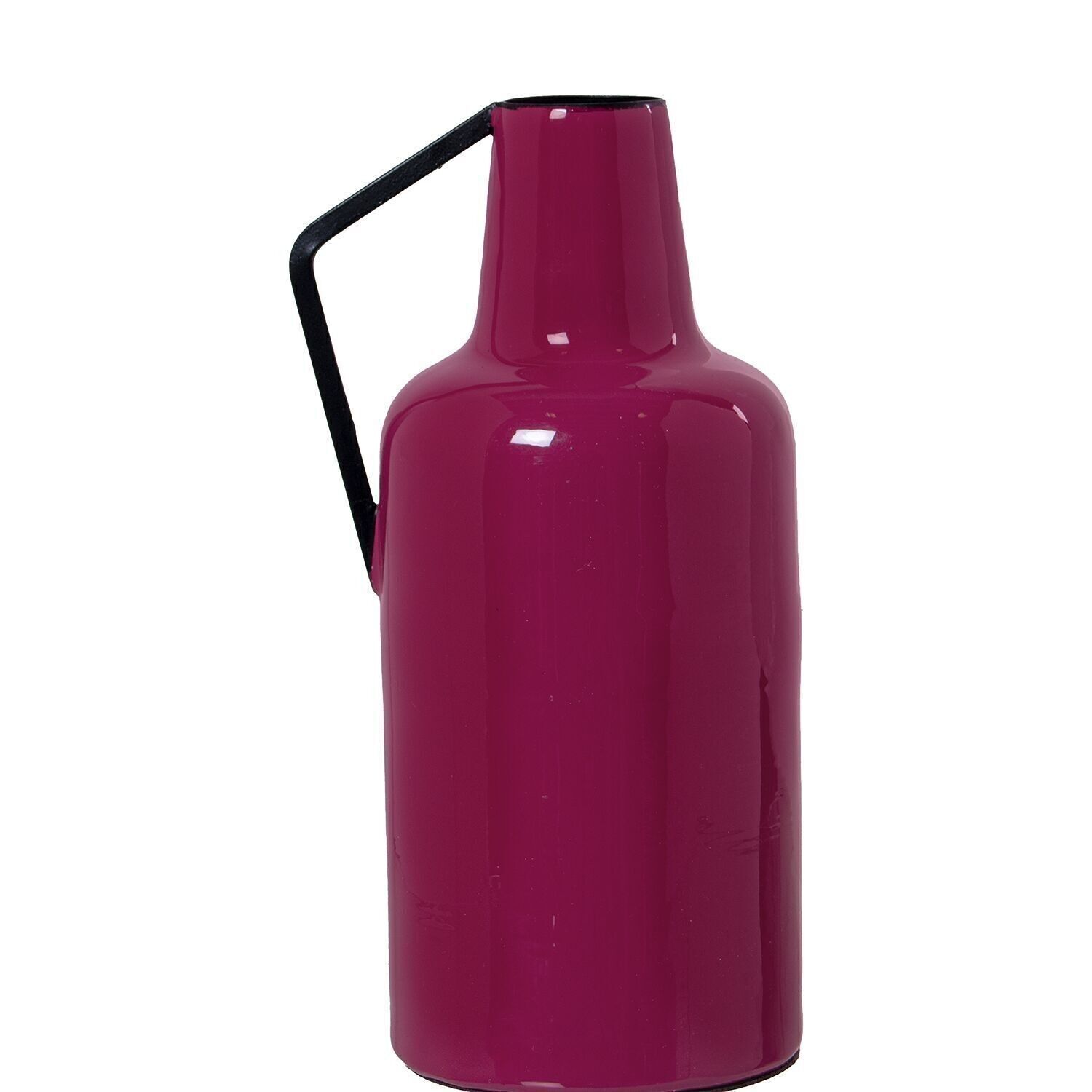 VASO IN METALLO SMALTO ROSA _14X10X24CM LL75889