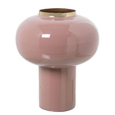 VASO IN METALLO SMALTATO ROSA/ORO _°20X26CM LL67807