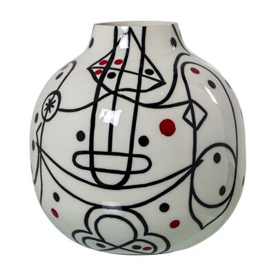 ENAMEL METAL VASE FACE _°21X21CM LL75879