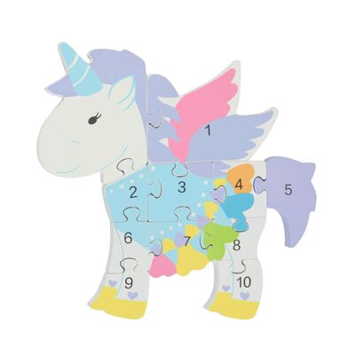 Rompecabezas de números de unicornio