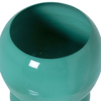 VASE MÉTAL ÉMAIL VERT _°14X27CM LL75886 2