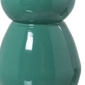 VASE MÉTAL ÉMAIL VERT _°14X27CM LL75886 5