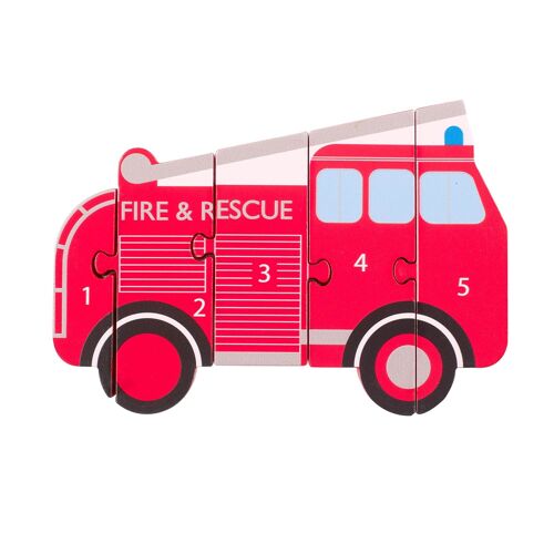 Vintage Fire Engine Number Puzzle  