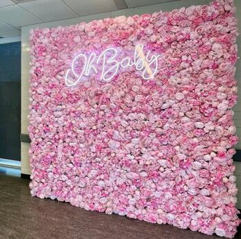 mur fleuri - décoration murale - décoration bureau - fleurs mariage 1