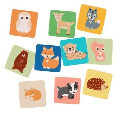 Jeu de mémoire des animaux des bois