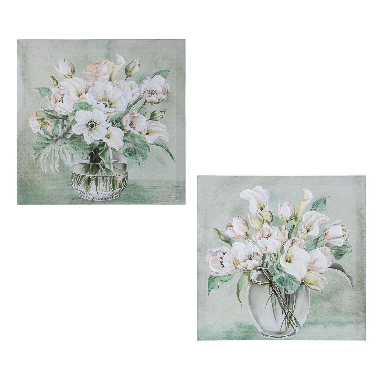 LEINWANDBILD 40X40CM 40 % HANDGEMALTES BLUMENSORTIMENT _40X40X3CM LL69234