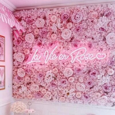 pared de flores - decoración de paredes - decoración de oficina - flores de boda