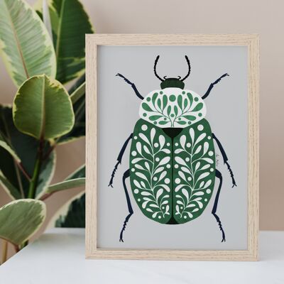 Lámina artística - "escarabajo hojas" - varios tamaños