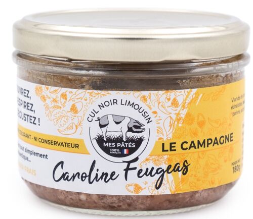 Pâté de campagne de porc cul noir du Limousin 180 G