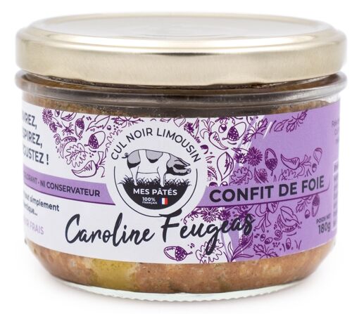 Confit de foies au porc cul noir du Limousin 180 G