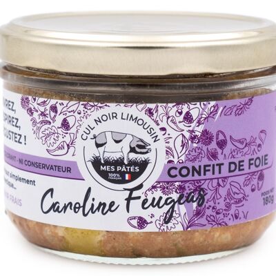 Confit de foies au porc cul noir du Limousin 180 G