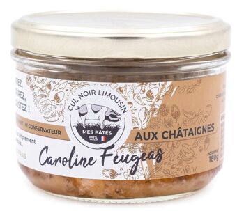 Pâté de porc cul noir du Limousin aux châtaignes 180 G