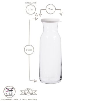 Le 1.Carafe en verre Fonte 2L - Par LAV 6