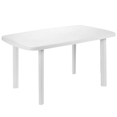 Table de jardin RAMONA Blanc 137x85x72cm