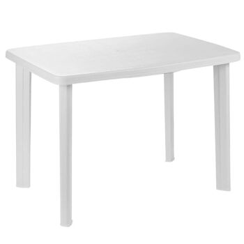 Table de jardin MALLORCA Blanc 100x68x72cm