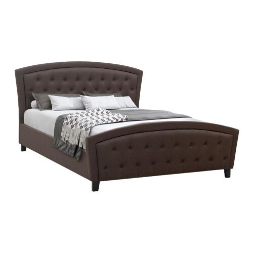 Double Bed ANETTE Dark Brown 160x200cm