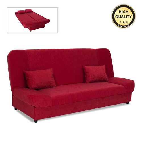 Sofa/Bed LANA 3 Seater Red 200x90x95cm