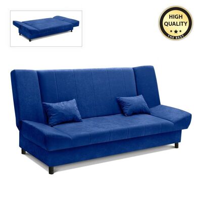 Divano/letto AMORE 3 posti Blu 200x90x95 cm