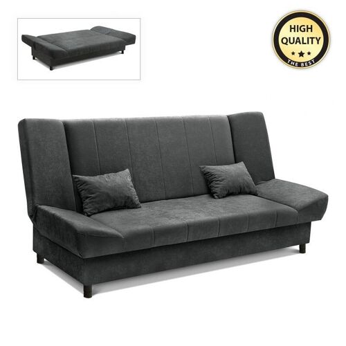 Sofa/Bed AMORE 3 Seater Grey 200x90x95cm