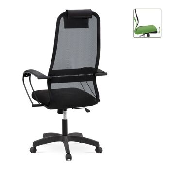 Chaise de bureau SEMPER maille noir 66,5x70x123/133cm 2
