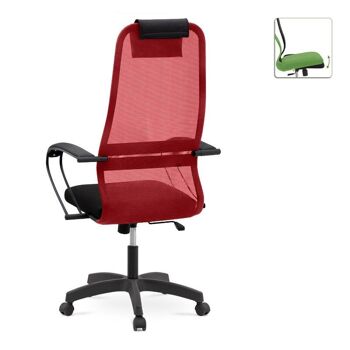 Chaise de Bureau SEMPER Mesh Rouge/Noir 2