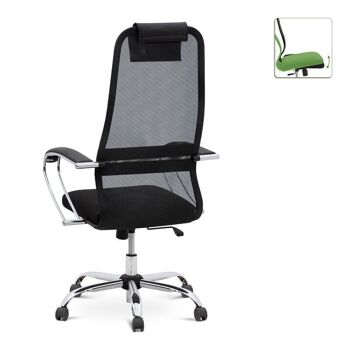 Chaise de Bureau CLARISSA Mesh Noir 66,5x70x123/133cm 2