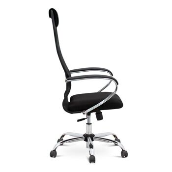 Chaise de Bureau CLARISSA Mesh Noir 66,5x70x123/133cm 5