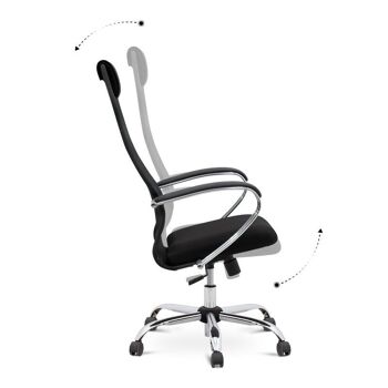 Chaise de Bureau CLARISSA Mesh Noir 66,5x70x123/133cm 6