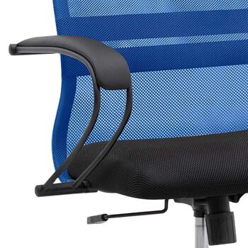 Chaise de Bureau SEMPER Mesh Bleu/Noir 8