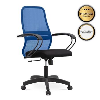 Chaise de Bureau MARA Mesh Bleu/Noir 1