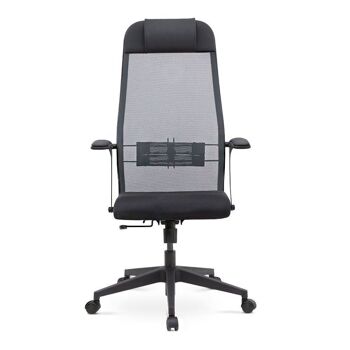 Chaise de Bureau JUSTIN Noir/Gris 66,5x70x111,8/133cm 4