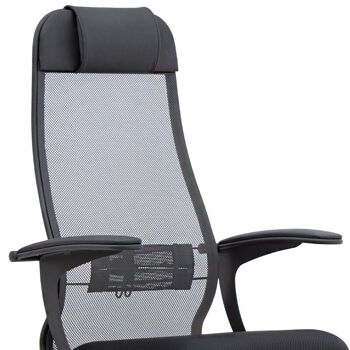 Chaise de Bureau JUSTIN Noir/Gris 66,5x70x111,8/133cm 7