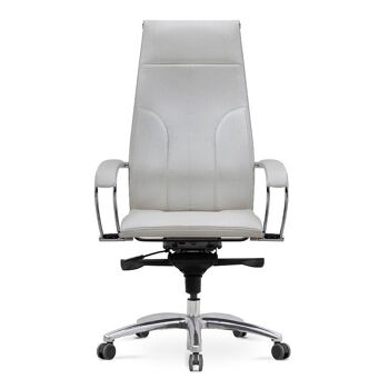 Chaise de Bureau CHARMANT Blanc 70x70x124/134cm 4