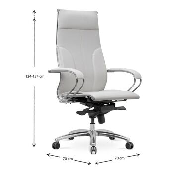 Chaise de bureau LEADER Blanc 70x70x122/134cm 10