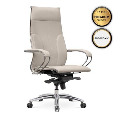 Silla de Oficina LEADER Beige Claro