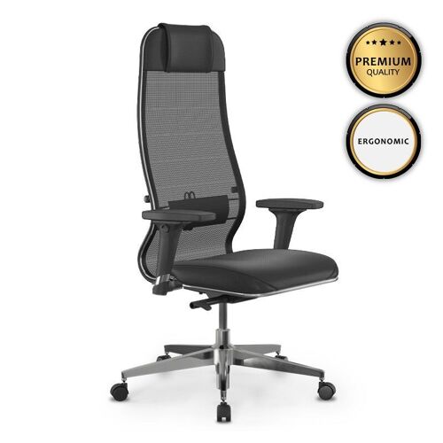 Office Chair SWISS synthetic leather Black