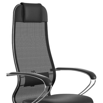 Chaise de bureau MALTA cuir synthétique Noir 7