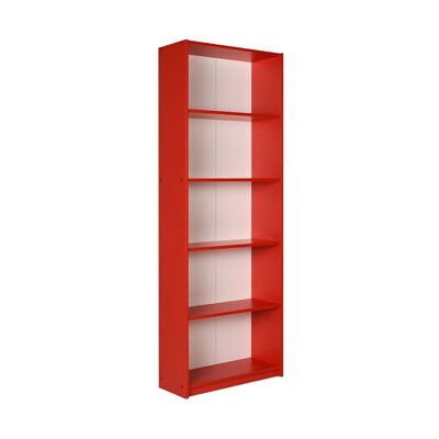 Bookcase CARMELLA Red 58x23x170cm