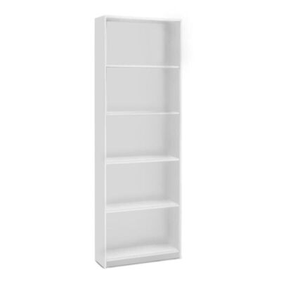 Bookcase CARMELLA White 64x26x182cm