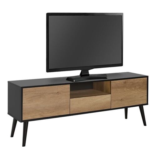 TV Stand ATHENA Black/Natur