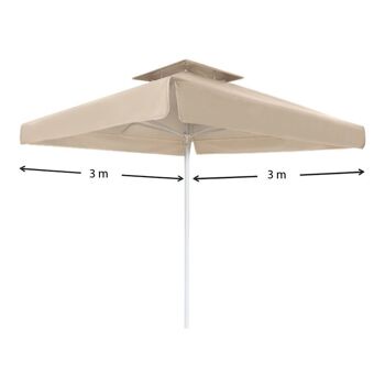 Parapluie SANTORIN Écru 3x3m 8