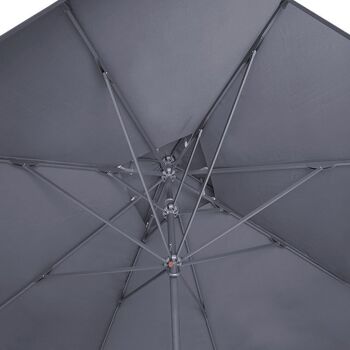Parapluie SANTORIN Anthracite 3x3m 4