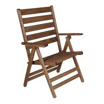Chaise de jardin pliable NISA Noyer 63x60x100cm 1