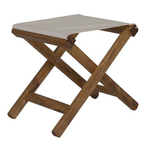 Foldable Stool OSAKA Walnut Ecru 36x36x40cm