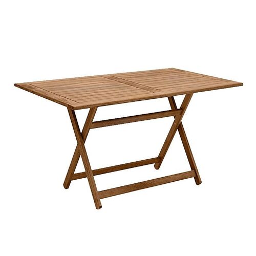 Foldable Garden Table MODENA Walnut 140x80x71cm