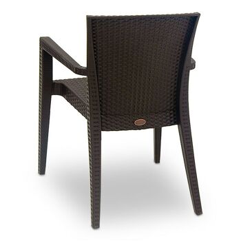 Fauteuil de jardin DONALD Marron 57x60x85cm 3