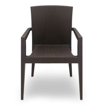 Fauteuil de jardin DONALD Marron 57x60x85cm 4