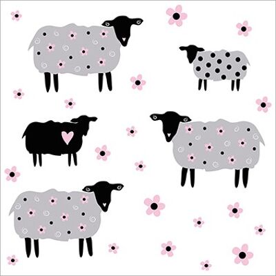 Flower Sheeps 33x33 cm