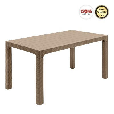 Table de jardin EVITA Crème 140x80x75cm